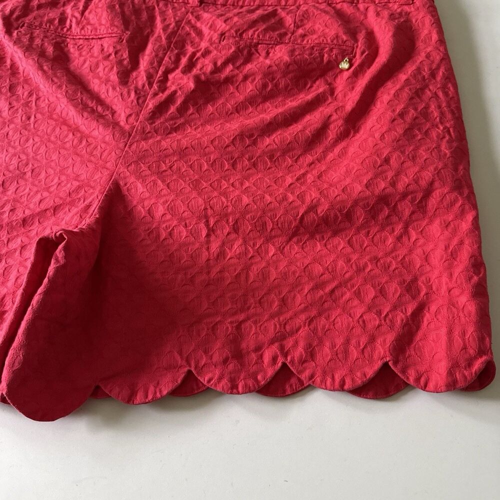 Womens Crown & Ivy Shelby Watermelon Red Eyelet Scalloped Hem Stretch Shorts 22W - Picture 13 of 16
